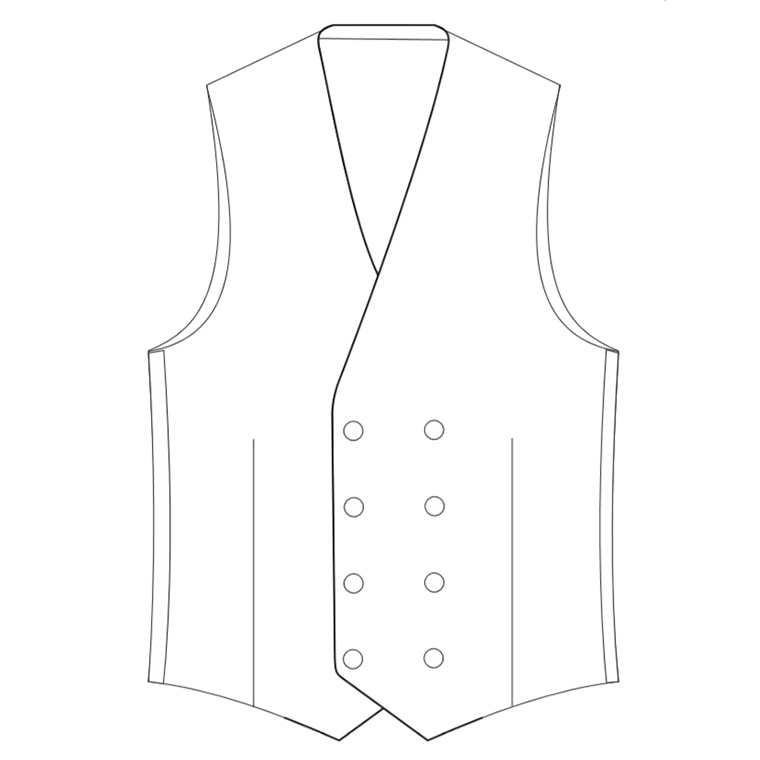 灰蓝色经典商务马甲