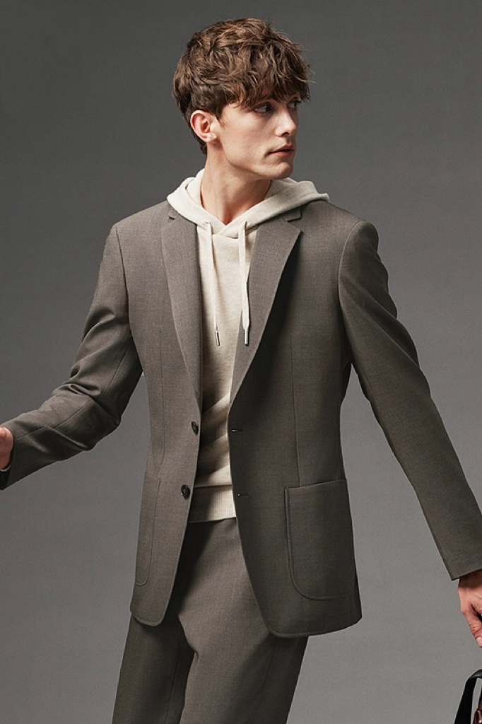 Taupe‑Grey Soft‑Tailored Suit